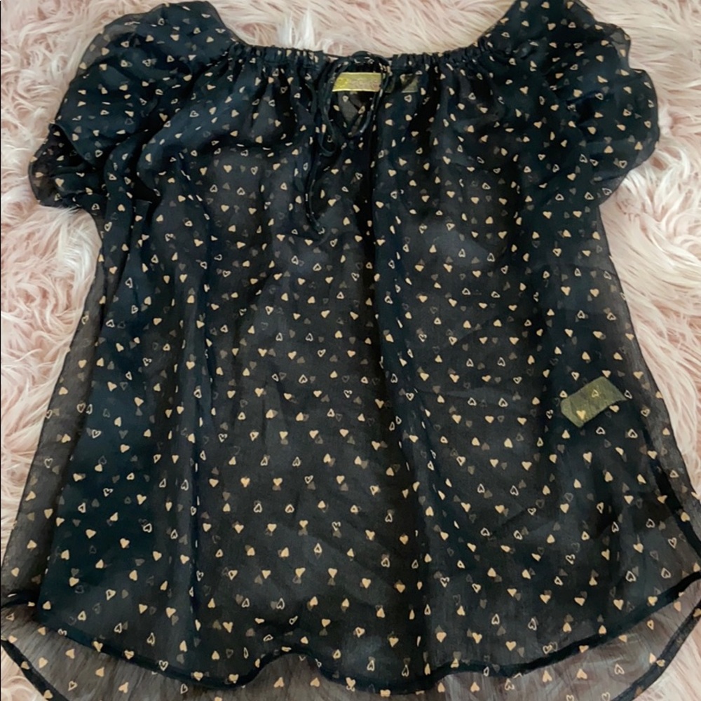 🖤Black patterned blouse🖤